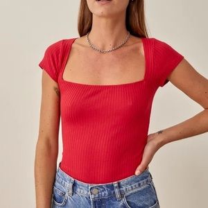 Reformation Bardot top